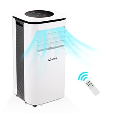 OZEANOS Aire 4 en 1 Acondicionado Portátil,9000 BTU Climatizador con Mando Distancia y Temporizador, Refrigeración, Calefacción,Ventilación y Deshumid