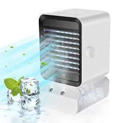 aceyoon Aire Acondicionado Portátil 3 en 1, Climatizador Portatil de 3 Velocidades con Tanque de agua de 600ml Ventilador Aire Frio con Ventilador/Hum precio