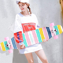 Xinduolei -Skateboard Maple Long Board Beginner Brush Dance Board Dance Profesional for Adultos Scooter de Cuatro Ruedas (Color : A) características