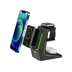 Oyria Cargador inalámbrico magnético 3 en 1 Compatible con iPhone/Compatible con Airpods/Compatible con Soporte de Cargador iWatch con Soporte de Carg características