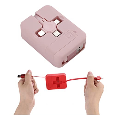 ToatlHeal Three In One Charging Cable Roll, Mobile Phone Charger 3 In 1 Fast Charging Micro USB Data Cable, Multi Charging Cable For Cell Phones, Tabl