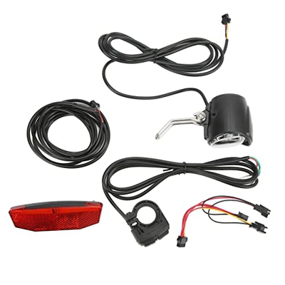 BuyWeek Juegos de Luces traseras de Faros de Bicicleta eléctrica, Luces de Advertencia traseras Delanteras de Bicicleta eléctrica de 12V a 72V con Int