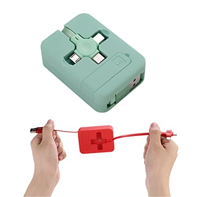 ToatlHeal Three In One Charging Cable Roll, Mobile Phone Charger 3 In 1 Fast Charging Micro USB Data Cable, Multi Charging Cable For Cell Phones, Tabl