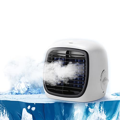 ZLZNX Ventilador de Aire Acondicionado Personal, Mini Aire Acondicionado con 3 velocidades, Ventilador de refrigeración de Aire Alimentado por USB par