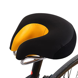Hudhowks Sillín de bicicleta Nariz Less - Sillín de bicicleta de montaña, asiento sin nariz para bicicleta, asiento de bicicleta de carretera de monta características
