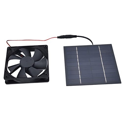NCONCO Kit de ventilador de panel solar 10 W ventiladores duales impermeable ventilador de escape solar para gallineros invernaderos