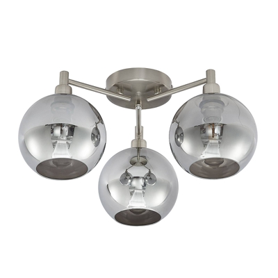 Lindby Ladino plafón, 3 luces, smoke