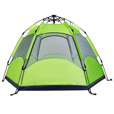 Tienda de campaña impermeable y resistente al viento, tienda de campaña emergente para 3-4 personas, tienda de campaña hidráulica automática de 2 puer