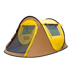 Tienda de campaña impermeable y a prueba de viento Tienda de campaña emergente para personas, tienda familiar portátil automática con dos ventanas y d precio