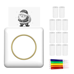 HAOTING Mini Impresora de Fotos de Bolsillo Máquina de impresión térmica portátil 203DPI Conexión inalámbrica BT para Etiqueta de Imagen Lista de Manu características