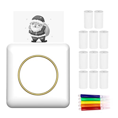 HAOTING Mini Impresora de Fotos de Bolsillo Máquina de impresión térmica portátil 203DPI Conexión inalámbrica BT para Etiqueta de Imagen Lista de Manu