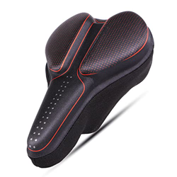HKMA Sillín de Bicicleta Transpirable MTB, Funda de cojín de Silicona para Asiento, Alfombrilla, sillines de Gel de sílice, Accesorios de Cubierta de  características