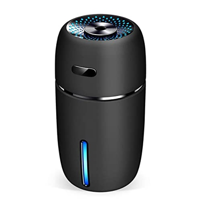 Ctzrzyt Humidificador de Coche USB 200Ml Humidificador PortáTil con 7 Colores LED Luz Nocturna Modos de Niebla Ajustables Silenciosos para Viajes B