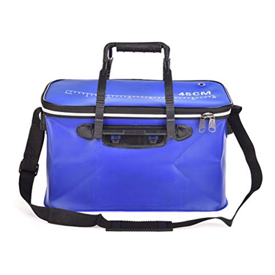 FMOPQ Lanzamiento 40 cm / 45 cm Bolsa de Pesca Plegable Cubo de Pesca Plegable al Aire Libre Bolsa de Pesca Estuche portátil para Acampar Senderismo B