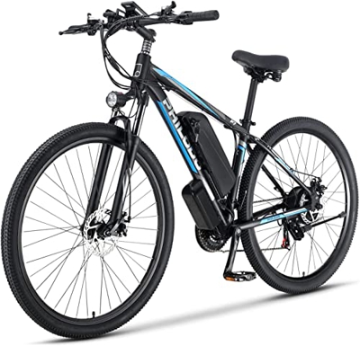 Bicicleta Eléctrica E-MTB 29'', E-Bike Frenos Hidráulicos, Batería Litio 48V 13Ah(624Wh) 90KM, 72N.m, Shimano de 21 Velocidades, E-Bike MTB Pedal Assi