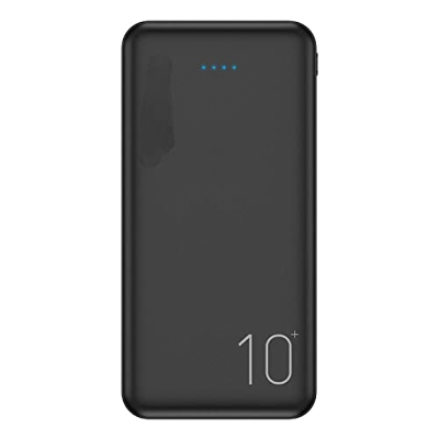 Power Bank Power Bank 10000mAh Cargador portátil para batería portátil LED Batería externa Recargable Banco de Batería Compatible PowerbankBlack