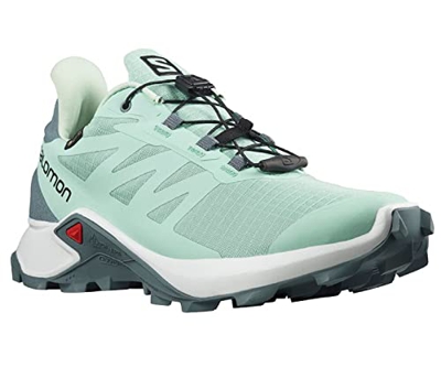 SALOMON Shoes Supercross 3, Zapatillas de Trail Running Mujer, YUCCA/White/Stormy Weather, 38 EU