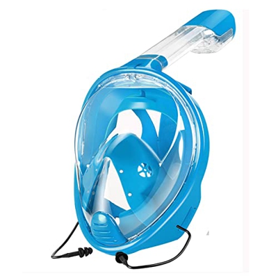 RobinEllis Máscara de Buceo Conjunto de Máscara de Snorkel de Cara Completa con Sistema de Respiración Avanzado Antivaho Máscara de Natación para Adul