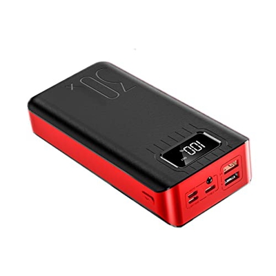 Power Bank 50000mAh USB Gran Capacidad LED Cargador Portátil para Smartphone Pantalla para Smartphone Tablet y más Rojo