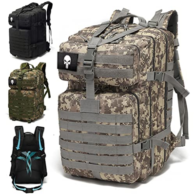 SPAHER 50L Mochila Táctica Militar Tactica Trekking Mochila Senderismo Molle Assault Pack Mochilas de Marcha 800D Oxford Impermeable Mochila para Send
