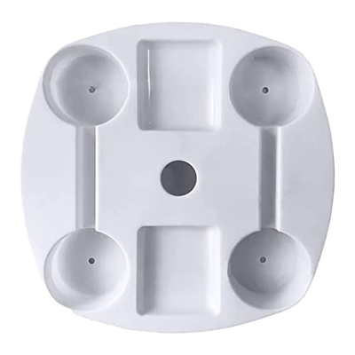 Linsition Mesa de sombrilla de Playa de 14.5 Pulgadas,Bandeja Paraguas con 4 Portabebidas 2 Compartimentos Snack | Se Adapta a la mayoría de los Poste