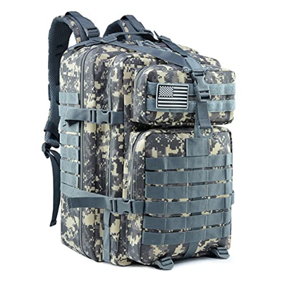 QT&QY Mochilas Militares Tácticas 45L Molle Mochila de asalto del ejército Bolsa Bug Out de 3 días mochila de senderismo para acampar