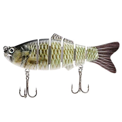 FMOPQ Tearicok 10cm/20g 6 Secciones Articuladas Swimbait Señuelo de Pesca (1)