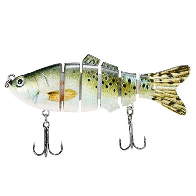 FMOPQ Tearicok 10cm/20g 6 Secciones articuladas Swimbait señuelo de Pesca (3)