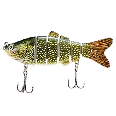 FMOPQ Tearicok 10cm/20g 6 Secciones articuladas Swimbait señuelo de Pesca (2)