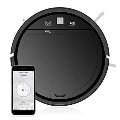 Leepesx Limpiador robótico 3 en 1 Wifi 1500Pa Aspirador robot de succión potente Modo 2 Compatible con Assitant Aplicación Tuya Ideal para alfombras d