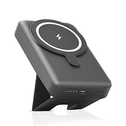 Batería Externa Magnetica 10000mAh,Inalámbrico Wireless Recargable Portátil con Soporte Plegable Viaje Cargador Externo Power Bank USB Tipo C Qi para  en oferta