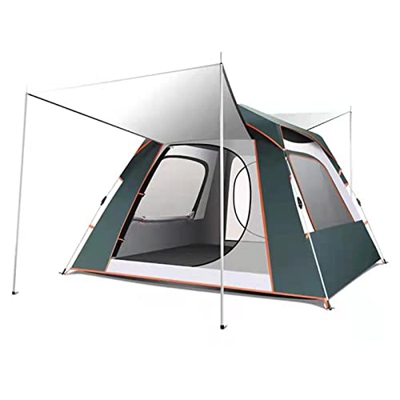 FZ FUTURE Tienda de Campaña, Tienda Campaña Familiar Tienda de Campaña 4 Personas Impermeable Costuras Selladas Acampad Camping Carpa,Verde,6 Person T