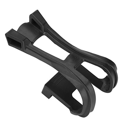 ASHATA Correa de Pedal de Bicicleta Ajustable de Plástico Antideslizante Clip de Dedo del Pie Cinturón de Accesorios, Negro