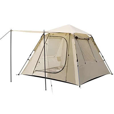 FZ FUTURE Tienda de Campaña Familiar de Lujo, Tienda Emergente para Festivales de 3-4 Personas, Senderismo Refugio Solar,3000mm Resistente Al Agua,Con