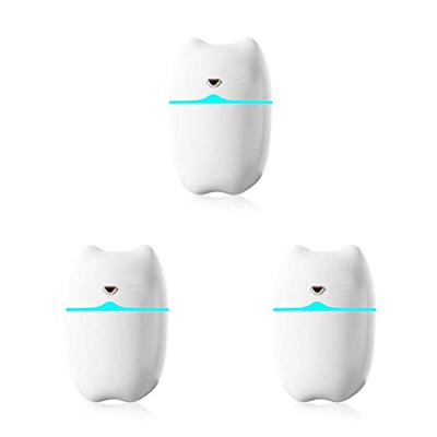 lmoikesz 3 Juegos de Humidificador de aire, 260ml, portátil, ajustable, eléctrico, difusor de Aroma, generador de niebla de bajo ruido, rociador, deco