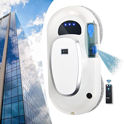 Robot limpiador de ventanas, con rociador de agua automático Robot de limpieza de vidrio inteligente para ventanas de azulejos de vidrio para interior