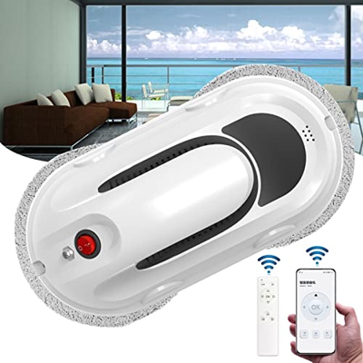 FONOBO Robot Limpiador de Ventanas, Robot Inteligente de Limpieza de vidrios con aplicación y Control Remoto para Ventanas Exteriores/Interiores, mesa