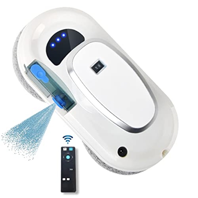 FONOBO Limpiador de Robot Inteligente automático para Limpieza de vidrios de Ventanas con rociador de Agua ultrasónico y Control Remoto, Viene con 12 