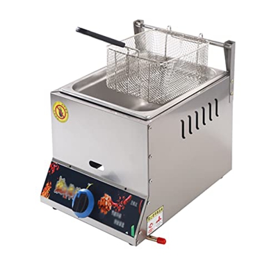 Freidora de Gas Tightstore, freidora con Cesta, freidora Comercial, freidora de Gran Capacidad, freidora de Grasa Profunda fácil de Limpiar, para la F