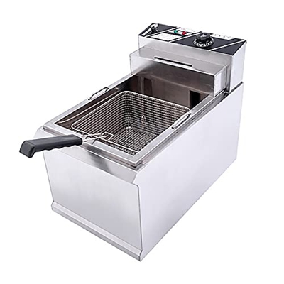 Freidora Comercial de 4000 W Freidora de Grasa Profunda de 20 l con Control de Temperatura de Grasa Contenedor de Aceite extraíble de Acero Inoxidable