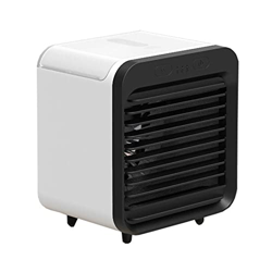 QCLUEU Mini Aire Acondicionado portátil Ventilador de Escritorio Enfriador de Aire Recargable USB de 5000 mAh Humidificador de Ventilador de Niebla de características