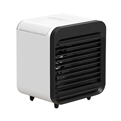 QCLUEU Mini Aire Acondicionado portátil Ventilador de Escritorio Enfriador de Aire Recargable USB de 5000 mAh Humidificador de Ventilador de Niebla de