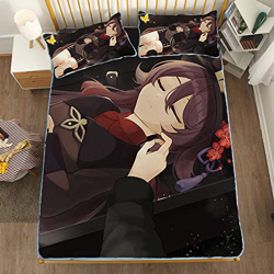ACOSDARY Impacto de Genshin: hu-Tao Dormir Tocar la Cara Tocar Las piernas Colchón, Microfibras de impresión 3D Alfombrilla de Seda de Hielo de Anime, en oferta