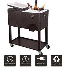Carrito de servicio con nevera y refrigerador carrito auxiliar carrito de bebidas enfriador de bebidas caja de hielo carrito congelador carrito carrit precio