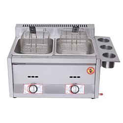 Freidora de Gas Profesional, freidora de Gas de 24L / 36L Tanque Freidora de Chips de Pollo de Acero Inoxidable con Cuchara de Cesta para Restaurante  precio