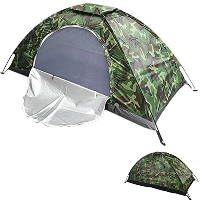 ZLZNX Carpas de Camping Camuflaje Tienda Campaña Familiar Tienda Campaña Doble Capa Poste Aluminio Tienda Campaña para Exteriores Tiendas De Campaña p