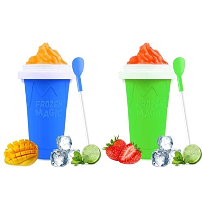 SHAIRMB Bricolaje Vaso para Hacer Granizados Congelado Rápido Mágico Copa De Batidos Enfriador De Helados Máquina De Granizados Batido De Leche Casero