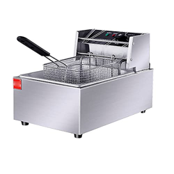 Freidora eléctrica de 6 L con Sistema de Filtro de Aceite, diseño extraíble, Apta para lavavajillas, freidora eléctrica de Acero Inoxidable, Temperatu precio