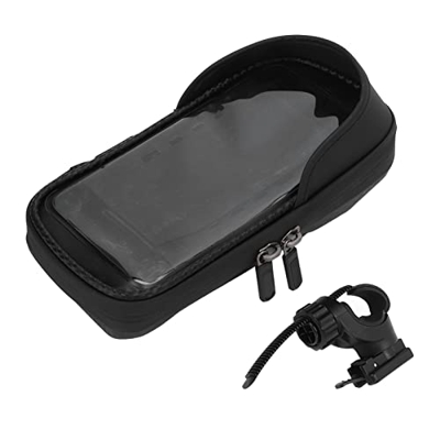 BuyWeek - Bolsa para teléfono de bicicleta, ángulo ajustable, bolsa para cuadro delantero de bicicleta, resistente al agua, parasol, soporte para telé
