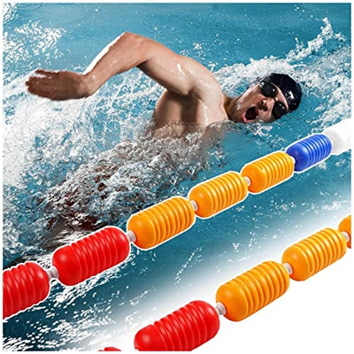 YQQLM 1/2/3/4/5/6/7/8/9/10m de Largo Cuerda divisoria de Seguridad Flotante, Cuerda de Piscina para reas peligrosas Resistente al Desgaste con flotado